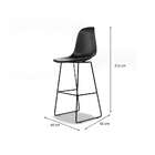 Banqueta Eames Quad Preta