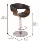 Banqueta Elba  Preto/marrom