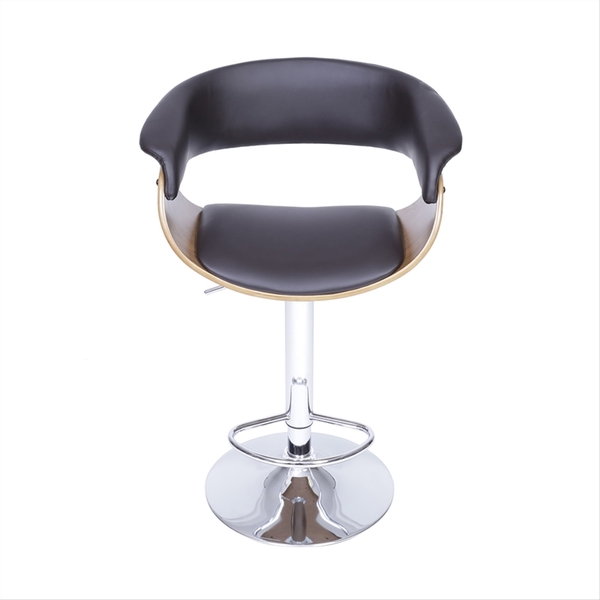 Banqueta Elba De Madeira Acolchoada Revestimento De Pu Café -