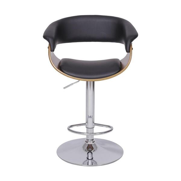 Banqueta Elba De Madeira Acolchoada Revestimento De Pu Preta