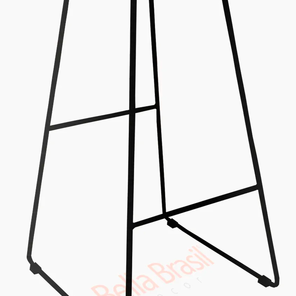 Banqueta Eloá Estrutura Em Aço Carbono Com Pintura Epóxi - Pr