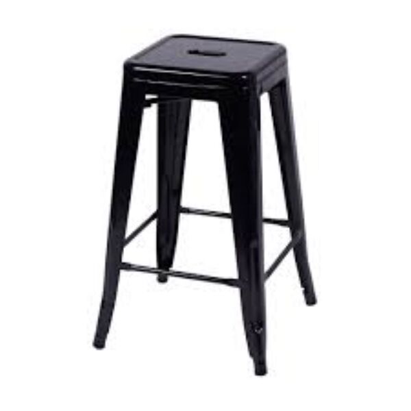 Banqueta Em Aço Carbono Tolix Iron Preto Fosco