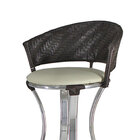 Banqueta Em Alumínio Até 100 Kg Conforto Tabaco/branco Gelo