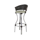 Banqueta Em Alumínio Até 100 Kg Conforto Tabaco/branco Gelo