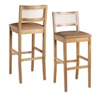 Banqueta Em Madeira Maciça Com Telinha Zara Requinte Salas