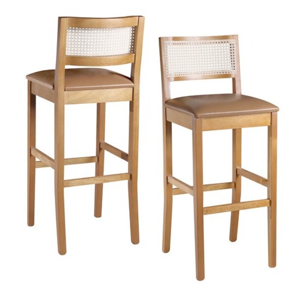 Banqueta Em Madeira Maciça Com Telinha Zara Requinte Salas