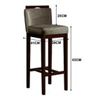 Banqueta Em Madeira Maciça Libéria Baixa  Pinhão/bege