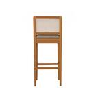 Banqueta Em Madeira Maciça Sara Kappesberg Linho Fendi Tela B