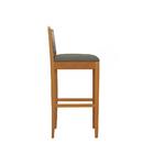 Banqueta Em Madeira Maciça Sara Kappesberg Linho Mescla Chumb