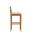 Banqueta Em Madeira Maciça Sara Kappesberg Linho Mescla Claro