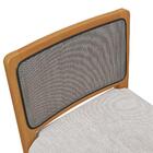 Banqueta Em Madeira Maciça Sara Kappesberg Linho Mescla Claro