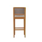 Banqueta Em Madeira Maciça Sara Kappesberg Linho Mescla Claro