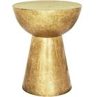 Banqueta Em Metal Dourada