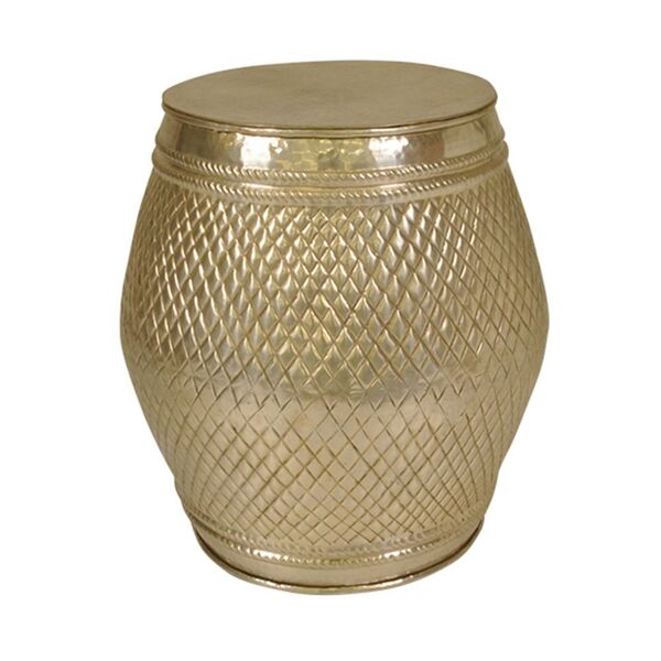 Banqueta Em Metal Prateada 42cm X 44cm