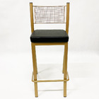 Banqueta Empilhável Altura 75cm Para Bar Cor Dourado Fosco As