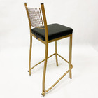 Banqueta Empilhável Altura 75cm Para Bar Cor Dourado Fosco As
