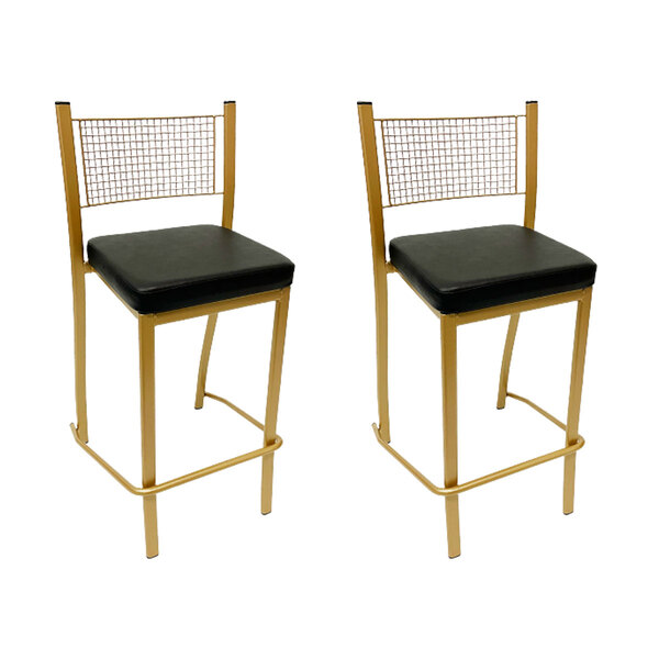 Banqueta Empilhável Altura 75cm Para Bar Cor Dourado Fosco As