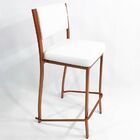 Banqueta Empilhável Cobre Alta Assento E Encosto Branco - Pol