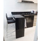 Banqueta Empilhável Cromada Altura 75cm Assento E Encosto Pre