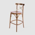 Banqueta Encosto Assento Em Madeira Imbuia