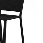 Banqueta Encosto Fibra Ubatuba Preto