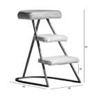 Banqueta Escada Dubai - Preto/pelucia Preto