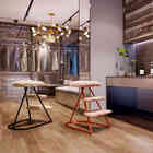 Banqueta Escada Dubai - Preto/pelucia Preto