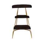 Banqueta Escada Milão - Preto/pelucia Preto