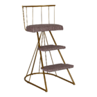 Banqueta Escada Paris - Preto/pelucia Preto