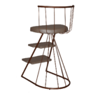 Banqueta Escada Paris - Preto/pelucia Preto