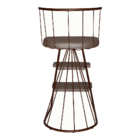 Banqueta Escada Paris - Preto/pelucia Preto