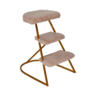 Banqueta Escada Rio - Dourado/bege