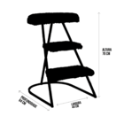 Banqueta Escada Rio - Dourado/bege