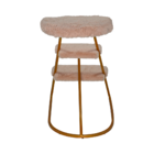 Banqueta Escada Rio - Dourado/bege