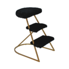 Banqueta Escada Rio - Dourado/preto