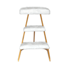 Banqueta Escada Rio - Preto/facto Azul