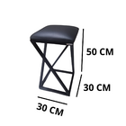 Banqueta Estilo Industrial Em Ferro Preto
