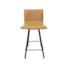 Banqueta Estofada Angélica Altura 75cm Cor Caramelo Pés Aço P