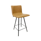 Banqueta Estofada Angélica Altura 75cm Cor Caramelo Pés Aço P