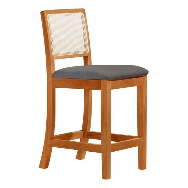 Banqueta Estofada Com Encosto Média Para Ilha Bar Cozinha Are