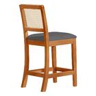 Banqueta Estofada Com Encosto Média Para Ilha Bar Cozinha Are