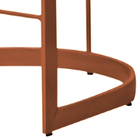 Banqueta Estofada Emily Base Bronze Veludo Bege - Montanaris