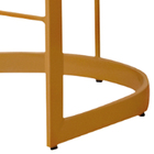 Banqueta Estofada Emily Base Gold Veludo Bege - Montanaris De