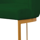 Banqueta Estofada Emily Base Gold Veludo Verde - Montanaris D