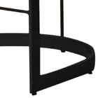 Banqueta Estofada Emily Base Preto Veludo Marrom - Montanaris