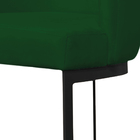 Banqueta Estofada Emily Base Preto Veludo Verde - Montanaris