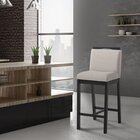 Banqueta Estofada Madeira Maciça Dani