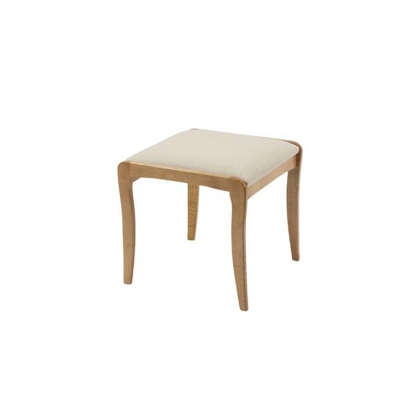 Banqueta Estofado Em Madeira Tauari 45 Cm - Amêndoa