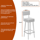 Banqueta Eva Courino Preto - Sallar Home