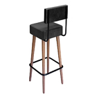 Banqueta Eva Courino Preto - Sallar Home